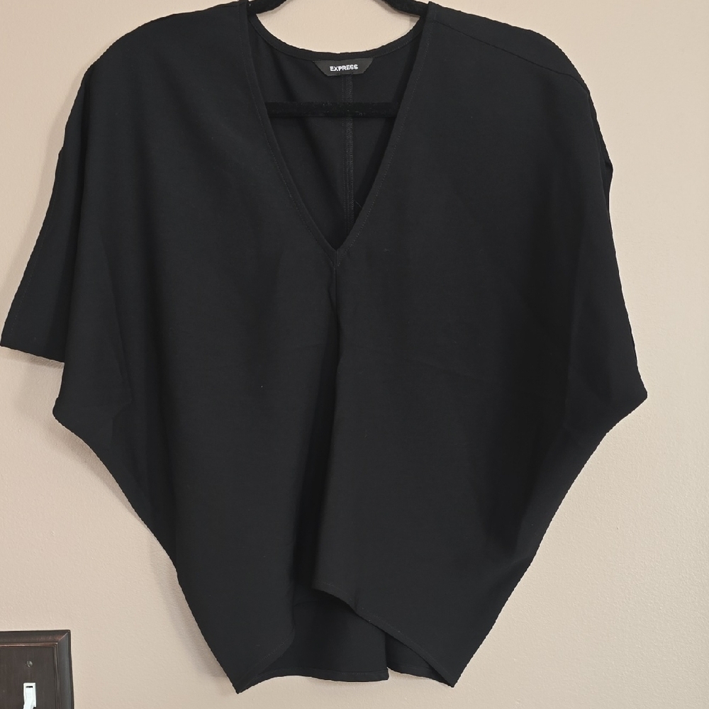 Express Black V-Neck Blouse